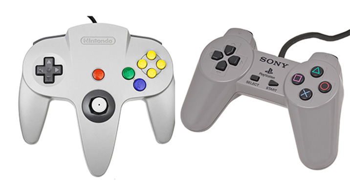Nintendo 64 PlayStation controles Os controles dos consoles Nintendo 64 e Playstation 1