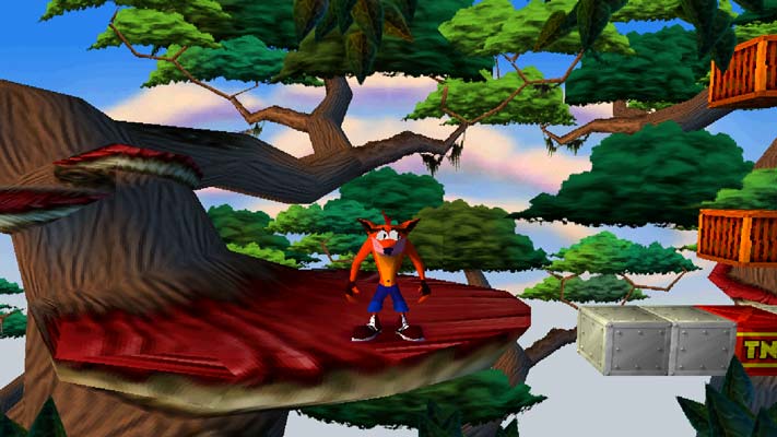 crash bandicoot 1996 Crash olhando para a frente