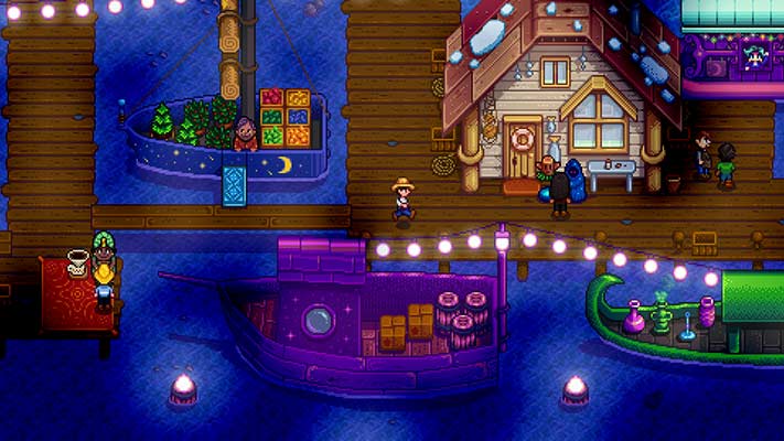 Imagem do Mercado Noturno em Stardew Valley