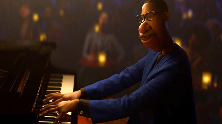 Joe tocando piano em Soul