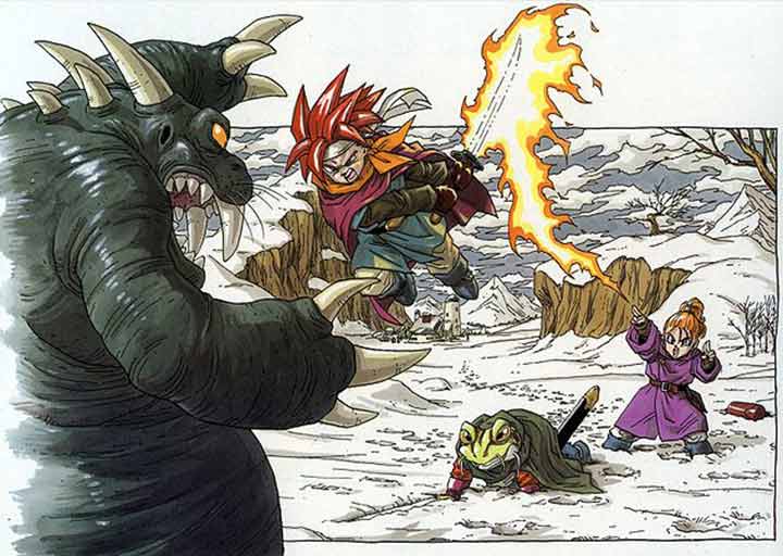 Arte da caixa de Chrono Trigger