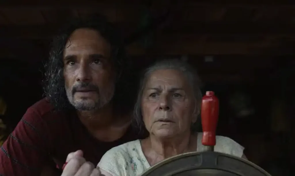 Denise Weinberg e Rodrigo Santoro em "O Último Azul".